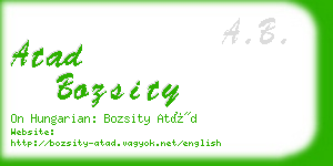atad bozsity business card
